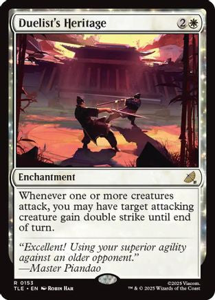 Duelist's Heritage (TLE-153) [Avatar: The Last Airbender: Eternal-Legal]