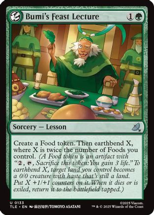 Bumi's Feast Lecture (TLE-133) [Avatar: The Last Airbender: Eternal-Legal] Foil