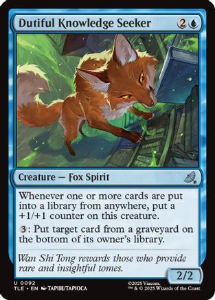 Dutiful Knowledge Seeker (TLE-092) [Avatar: The Last Airbender: Eternal-Legal] Foil