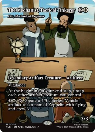 The Mechanist, Tactical Tinkerer - Lita, Mechanical Engineer (Borderless) (TLE-004) [Avatar: The Last Airbender: Eternal-Legal] Foil
