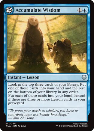 Accumulate Wisdom (TLA-044) [Avatar: The Last Airbender] Foil