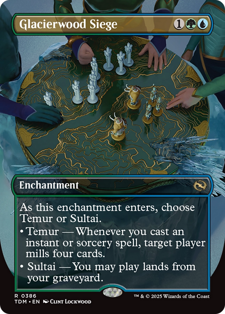 Glacierwood Siege (TDM-386) [Tarkir: Dragonstorm]: (enchantment) (Borderless)