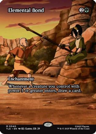 Elemental Bond (Borderless) (TLE-040) [Avatar: The Last Airbender: Eternal-Legal] Foil