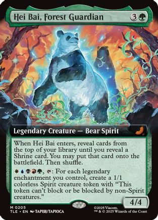 Hei Bai, Forest Guardian (Extended Art) (TLE-205) [Avatar: The Last Airbender: Eternal-Legal]