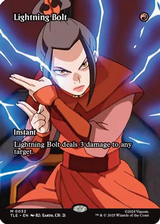 Lightning Bolt (Borderless) (TLE-032) [Avatar: The Last Airbender: Eternal-Legal] Foil