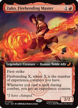 Zuko, Firebending Master (Extended Art) (TLE-200) [Avatar: The Last Airbender: Eternal-Legal] Foil