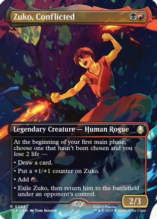 Zuko, Conflicted (Borderless) (TLA-302) [Avatar: The Last Airbender] Foil