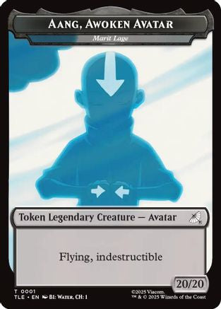 Aang, Awoken Avatar - Marit Lage // Treasure Double-Sided Token (TLE-1 // 22) [Avatar: The Last Airbender: Eternal-Legal]