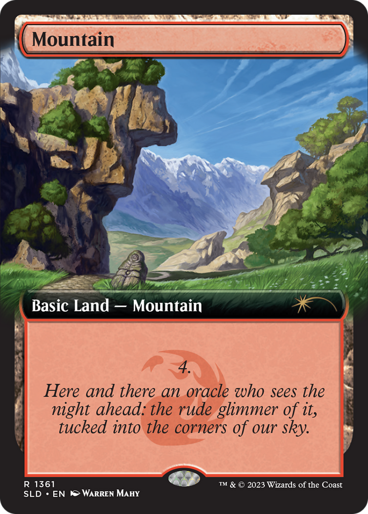 Mountain (SLD-1361) [Secret Lair Drop]: (Extended Art) Foil