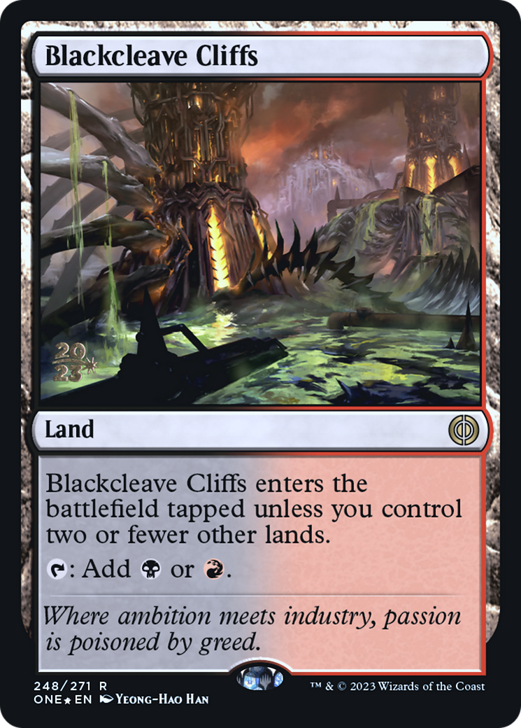 Blackcleave Cliffs (PRE-248S) [Phyrexia: All Will Be One Promos] Foil