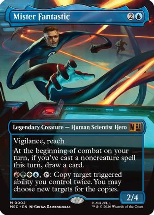 Mister Fantastic (Borderless) (MSC-002) [Commander: Marvel Super Heroes]