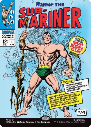 Namor the Sub-Mariner (Borderless) (MSH-391) [Marvel Super Heroes] Foil
