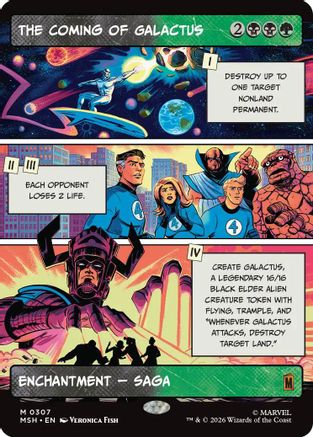 The Coming of Galactus (Borderless) (MSH-307) [Marvel Super Heroes] Foil