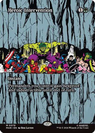 Heroic Intervention (0078) (Borderless) (MAR-078) [Marvel Universe Eternal-Legal] Foil