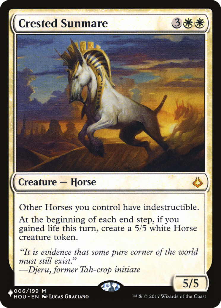 Crested Sunmare (LIST-HOU-6) [The List]