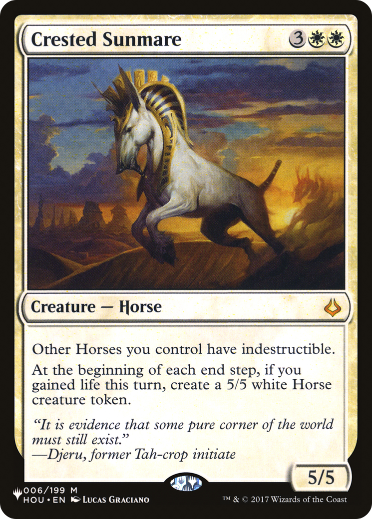 Crested Sunmare (LIST-HOU-6) [The List]