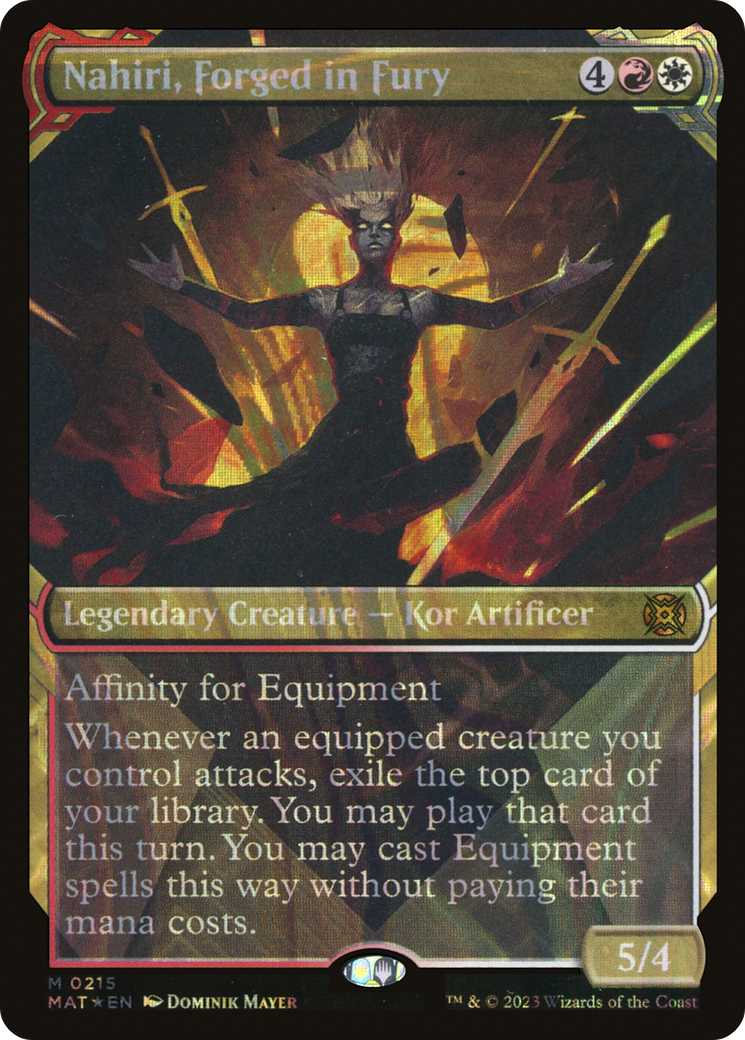 Nahiri, Forged in Fury (MAT-215) [March of the Machine: The Aftermath]: (Showcase) Foil
