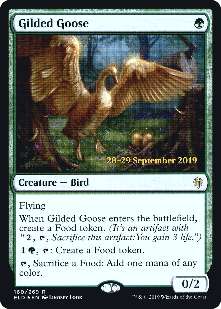 Gilded Goose (PRE-160S) [Throne of Eldraine Promos] Foil