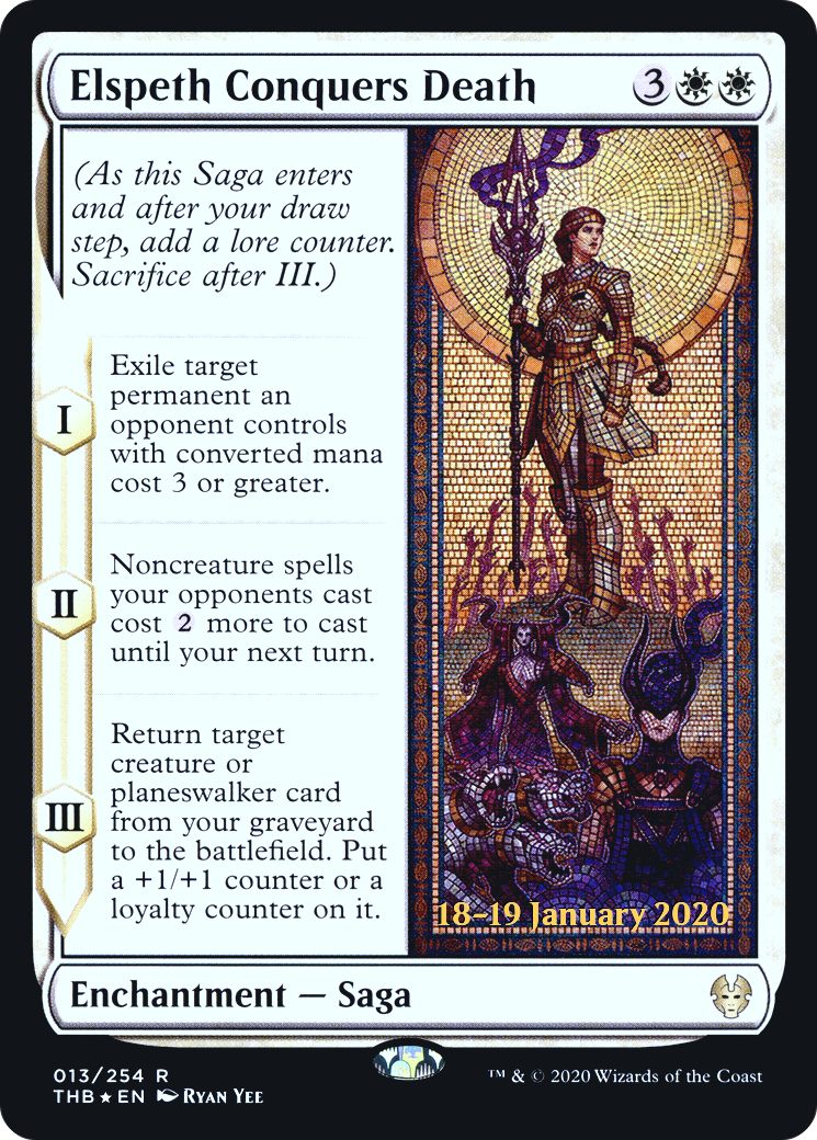 Elspeth Conquers Death (PRE-13S) [Theros Beyond Death Promos] Foil