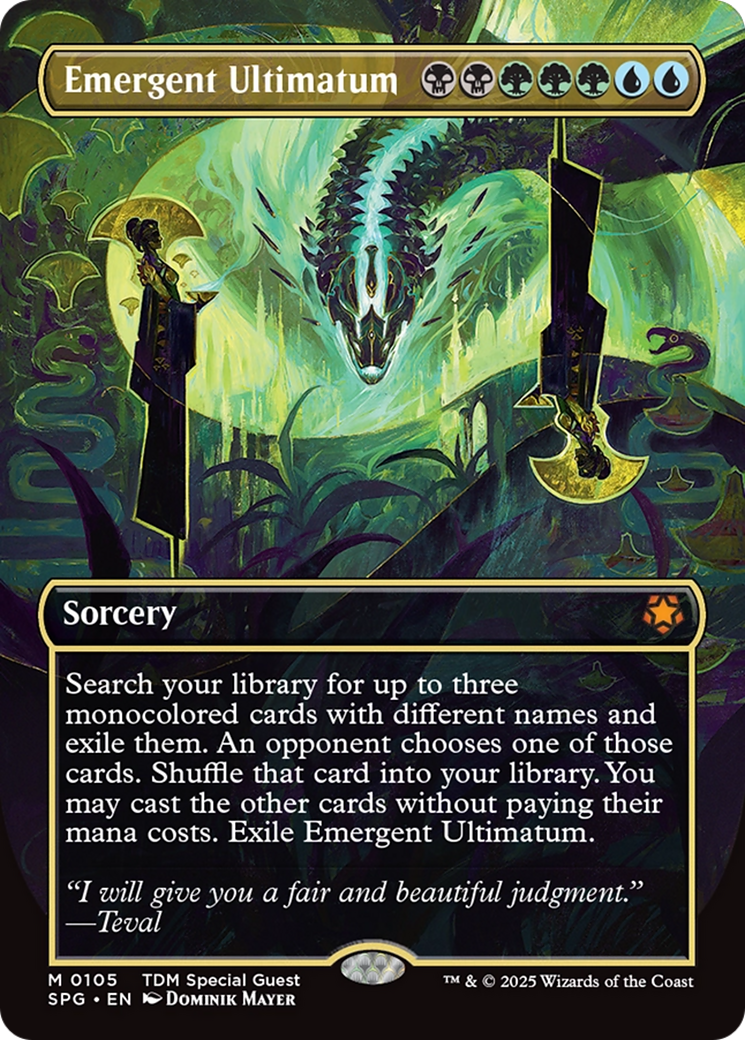 Emergent Ultimatum (Borderless) (SPG-105) [Special Guests] (Borderless) Foil