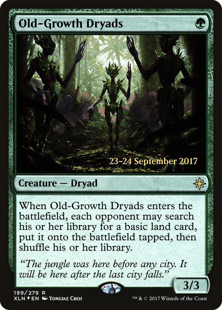 Old-Growth Dryads (PRE-199S) [Ixalan Promos] Foil