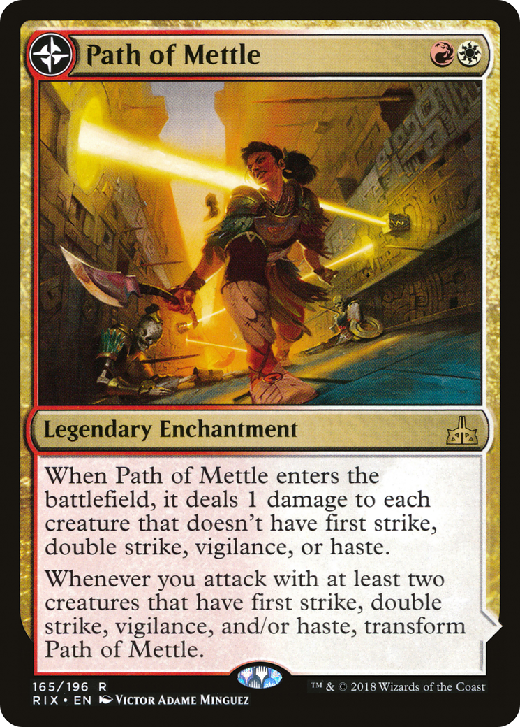 Path of Mettle // Metzali, Tower of Triumph (RIX-165) [Rivals of Ixalan]: (compasslanddfc) Foil
