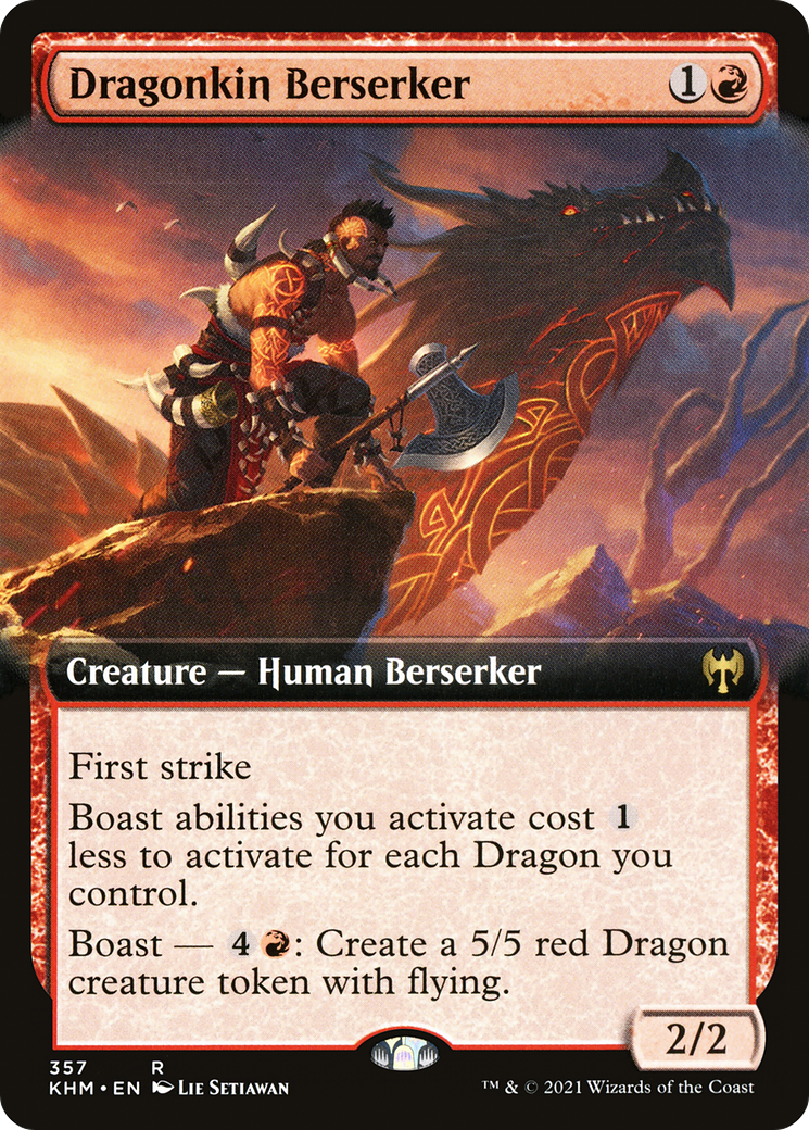 Dragonkin Berserker (KHM-357) [Kaldheim]: (Extended Art)