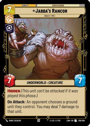 Jabba's Rancor - Snack Time! (216/264) [A Lawless Time]