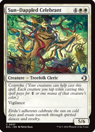 Sun-Dappled Celebrant (ECL-037) [Lorwyn Eclipsed]