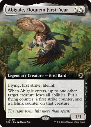Abigale, Eloquent First-Year (Extended Art) (ECL-368) [Lorwyn Eclipsed] Foil