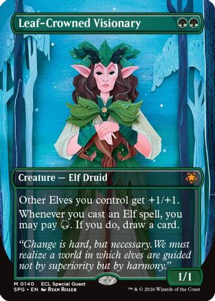 Leaf-Crowned Visionary (Borderless) (SPG-140) [Special Guests] Foil