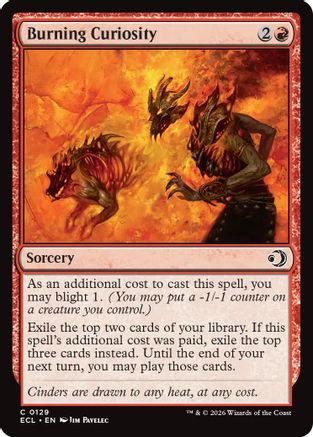Burning Curiosity (ECL-129) [Lorwyn Eclipsed] Foil