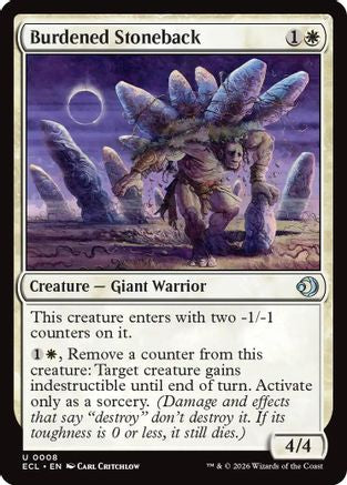 Burdened Stoneback (ECL-008) [Lorwyn Eclipsed] Foil