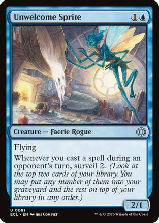 Unwelcome Sprite (ECL-081) [Lorwyn Eclipsed]