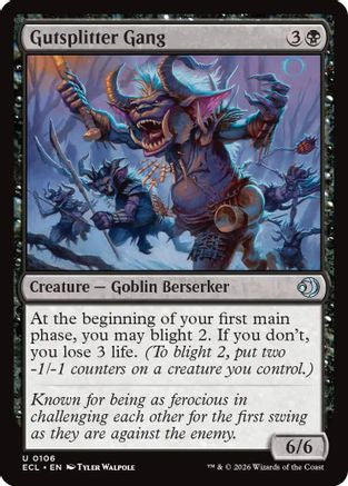 Gutsplitter Gang (ECL-106) [Lorwyn Eclipsed] Foil