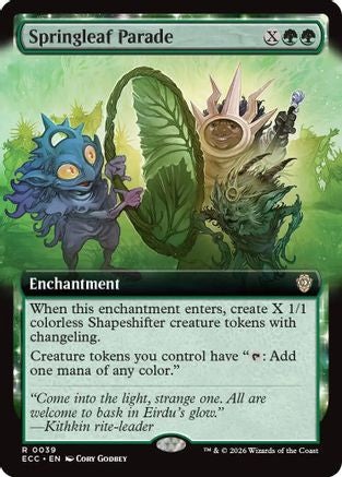 Springleaf Parade (Extended Art) (ECC-039) [Commander: Lorwyn Eclipsed] Foil