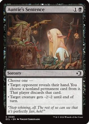 Auntie's Sentence (ECL-085) [Lorwyn Eclipsed]