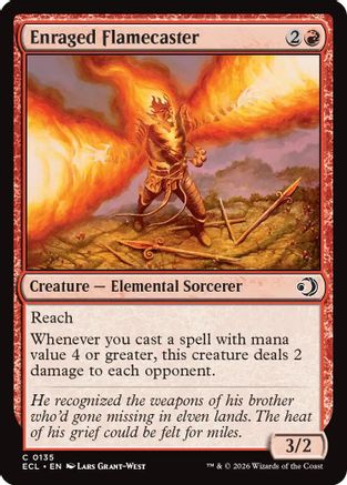 Enraged Flamecaster (ECL-135) [Lorwyn Eclipsed]