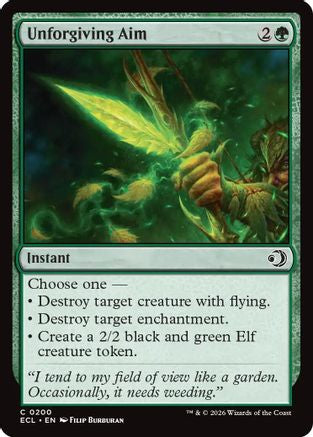 Unforgiving Aim (ECL-200) [Lorwyn Eclipsed] Foil