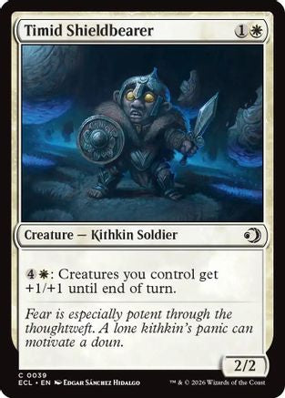 Timid Shieldbearer (ECL-039) [Lorwyn Eclipsed] Foil