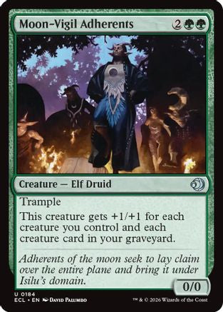 Moon-Vigil Adherents (ECL-184) [Lorwyn Eclipsed] Foil