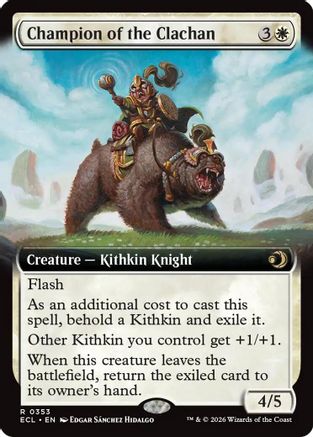 Champion of the Clachan (Extended Art) (ECL-353) [Lorwyn Eclipsed] Foil
