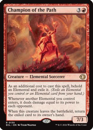 Champion of the Path (PPECL-130) [Promo Pack: Lorwyn Eclipsed] Foil