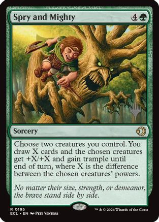 Spry and Mighty (PPECL-195) [Promo Pack: Lorwyn Eclipsed] Foil