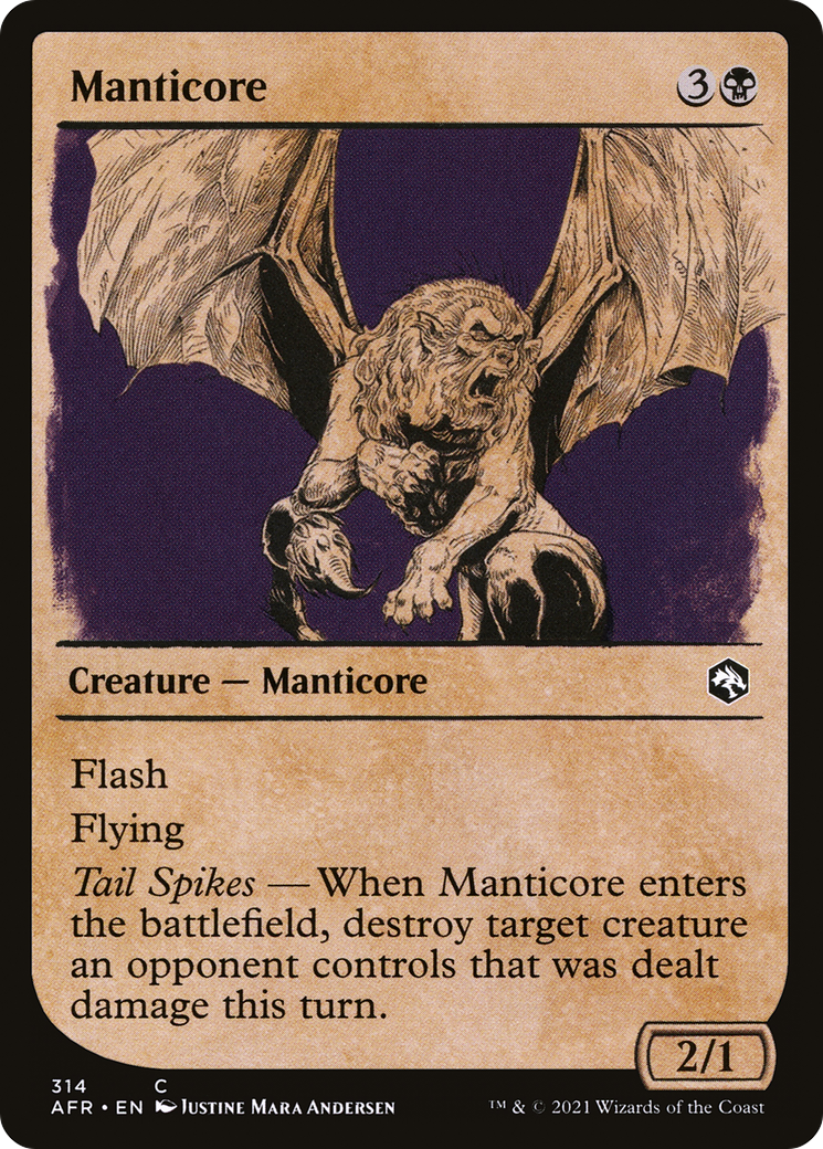 Manticore (Showcase) (AFR-314) [Adventures in the Forgotten Realms] Foil