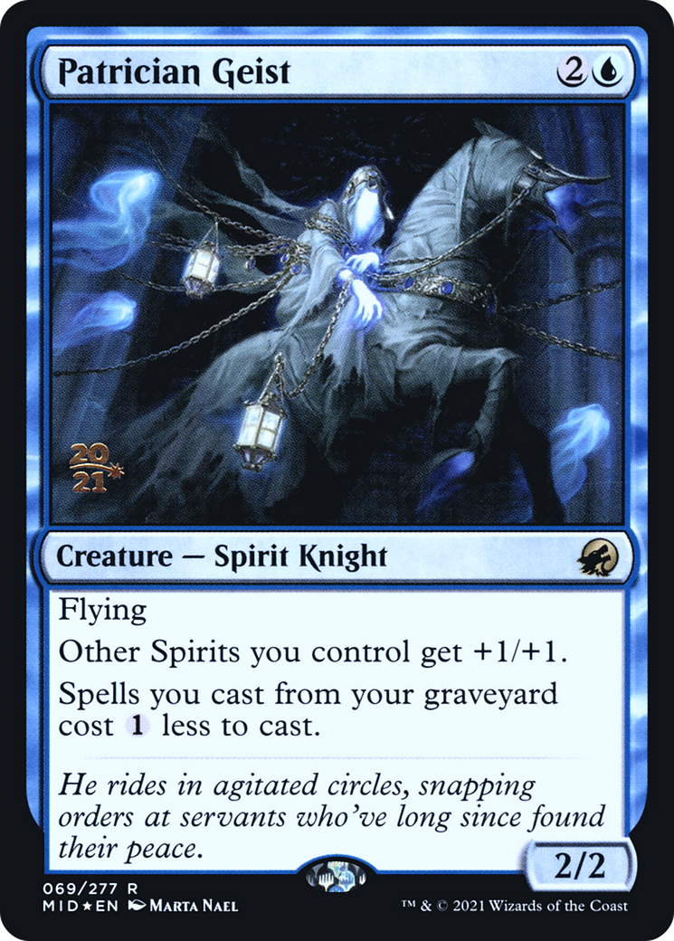 Patrician Geist (PRE-69S) [Innistrad: Midnight Hunt Promos] Foil