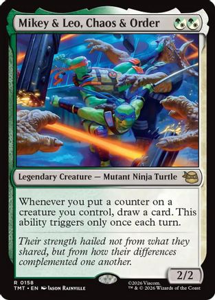 Mikey & Leo, Chaos & Order (TMT-157) [Teenage Mutant Ninja Turtles] Foil