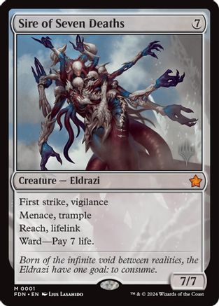 Sire of Seven Deaths (PPECL-001) [Promo Pack: Lorwyn Eclipsed] Foil