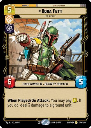 Boba Fett - For a Price (214/264) [A Lawless Time]