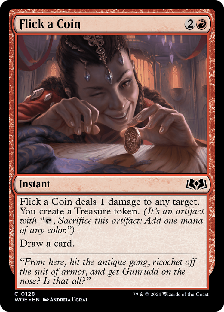 Flick a Coin (WOE-128) [Wilds of Eldraine] Foil